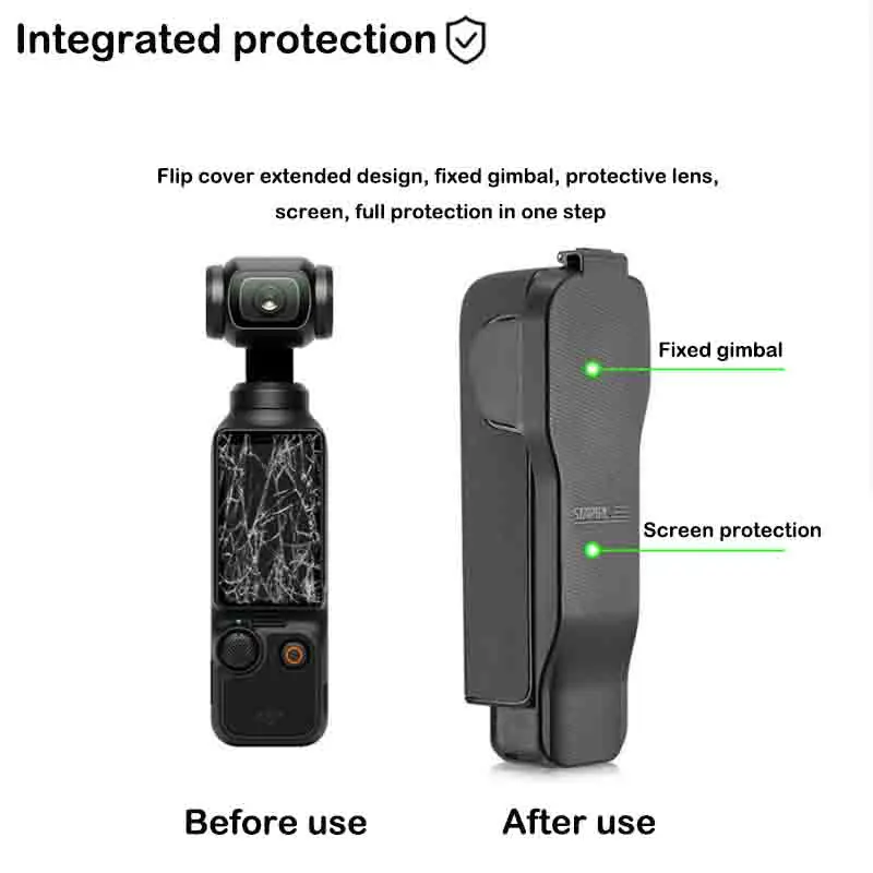 ل DJI Osmo Pocket 3 حافظة واقية عدسة الكاميرا واقي للشاشة مضاد للسقوط غطاء الوجه ملحقات حافظة الإفراج السريع #3