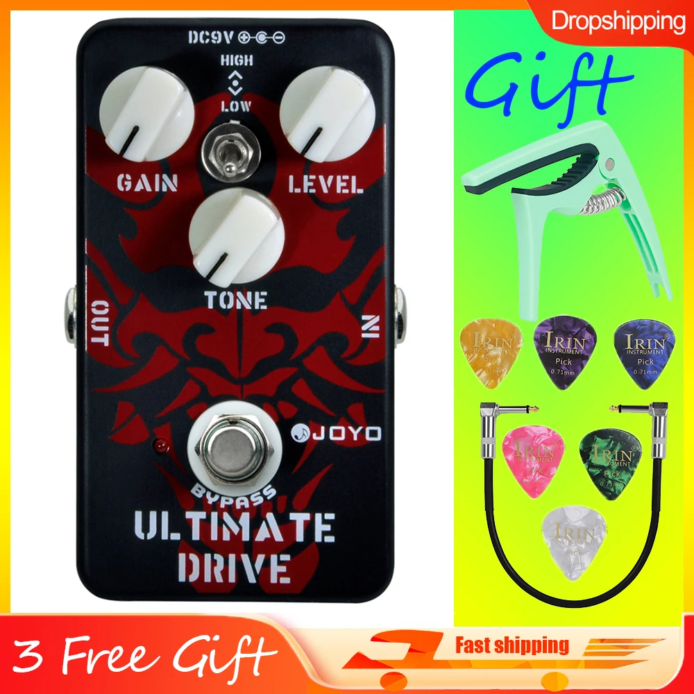 

JOYO JF-02 Ultimate Drive Effects Pedal Overdrive Distortion True Bypass Bordering-on-Distortion Overdrive Pedal Electric Guitar