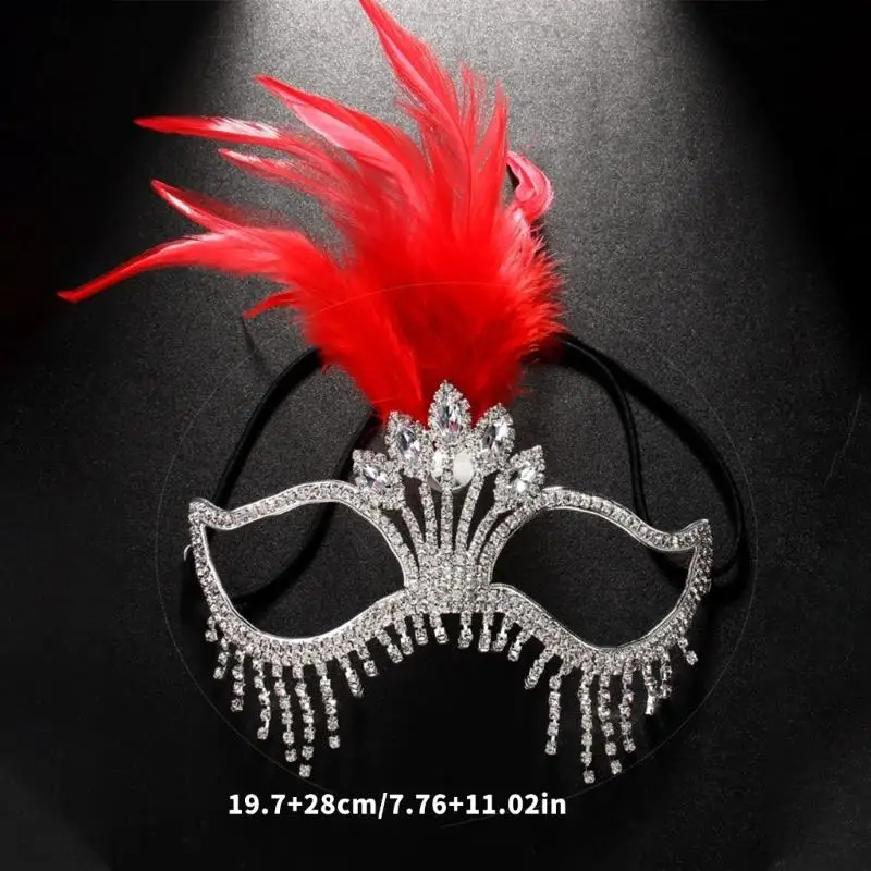 Mặt nạ dự tiệc có lông vũ 652F Phụ kiện trang phục thời trang độc đáo dành cho nữ