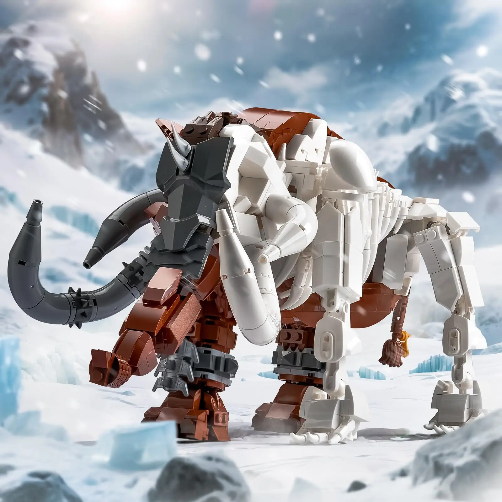 1310 قطعة مجموعات بناء الفيل نماذج الحيوانات مع قاعدة الموئل بنة مجموعات الاطفال التعليمية الجذعية ألعاب إبداعية الأولاد هدية #2