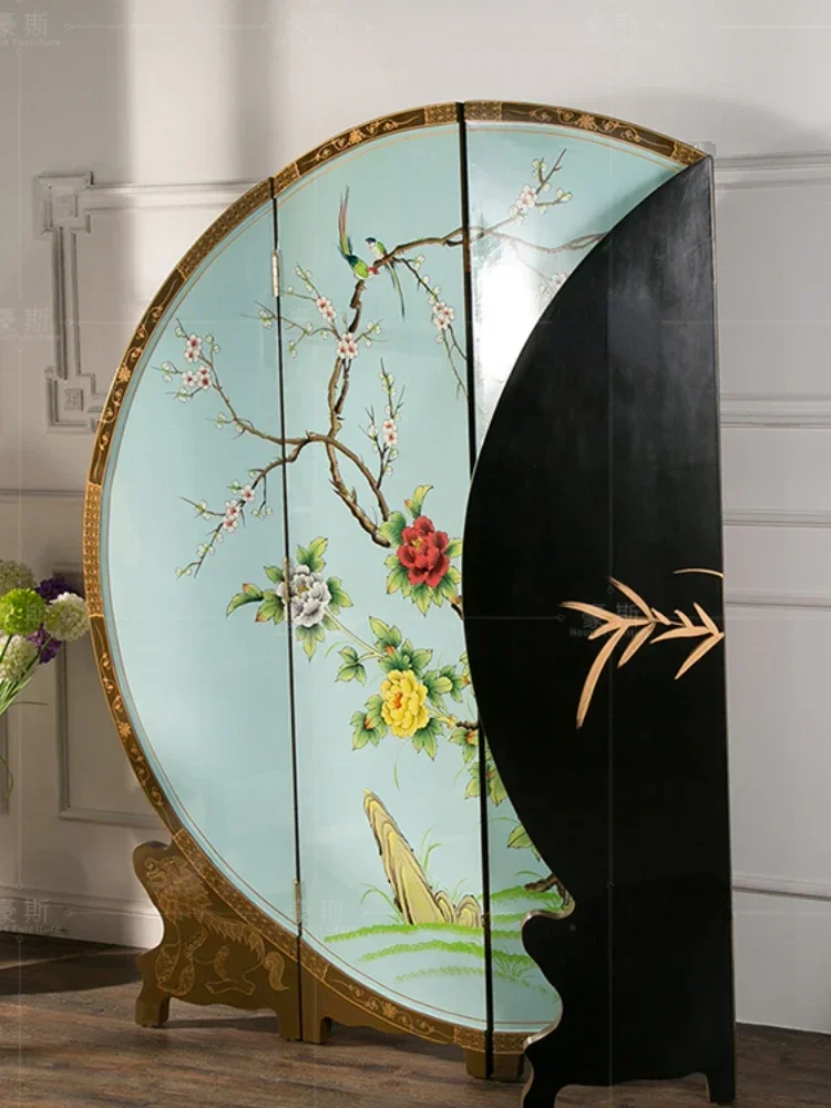

Новая китайская ширма, складная мобильная перегородка для гостиной, входная дверь, перегородка для спальни, перегородка-аккордеон