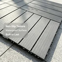 44-Piece Interlocking Plastic Outdoor Flooring, Suitable for Courtyard Floors, Outdoor Patios, Walkways, and Decking. Waterproof and Easy to Install, Made of Durable PP Material, Ideal for Use around Swimming Pools, Gardens, and Other Outdoor Areas. 5