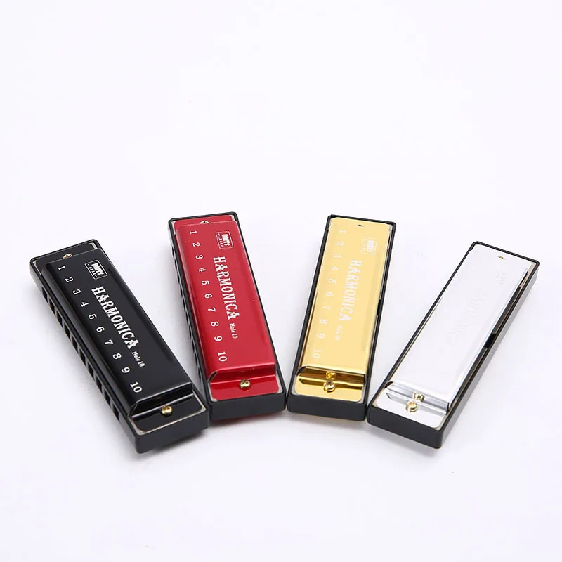 คีย์ฮาร์โมนิก้าของ C 10 หลุม Diatonic Harmonica C พร้อมเคสสําหรับเด็กนักเรียนเริ่มต้นของขวัญพร้อมเคส