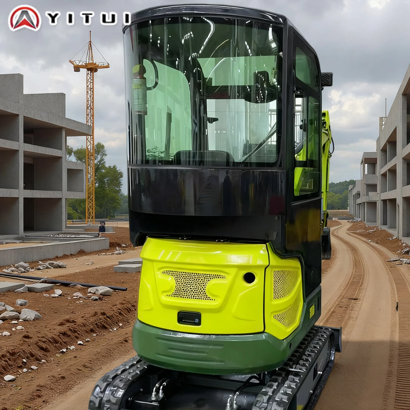 Mini Excavator 1,2 Ton, Excavator Kecil 1 Ton, Mesin Penggali Kecil untuk Kebun Keluarga dan Pekerjaan Kebun di Cina, Dapat Disesuaikan