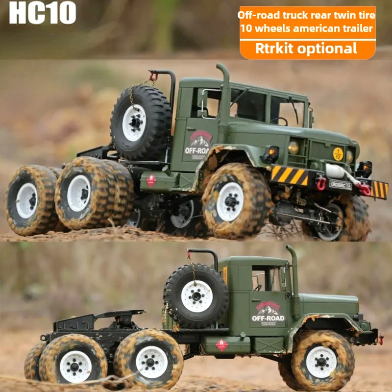 New Crossrc HC10 RC Remote Control Truck RTR 1/12 Rear Dual Tire 10 Wheel Dual Speed Electric Climbing Car Tractor Model Toy