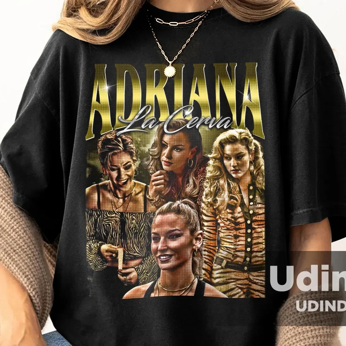 تي شيرت أدريانا لا سيرفا "سوبرانوس"، تي شيرت بنمط ريترو لزوجة عصابة المافيا الإيطالية في التسعينيات، هدية للمعجبين