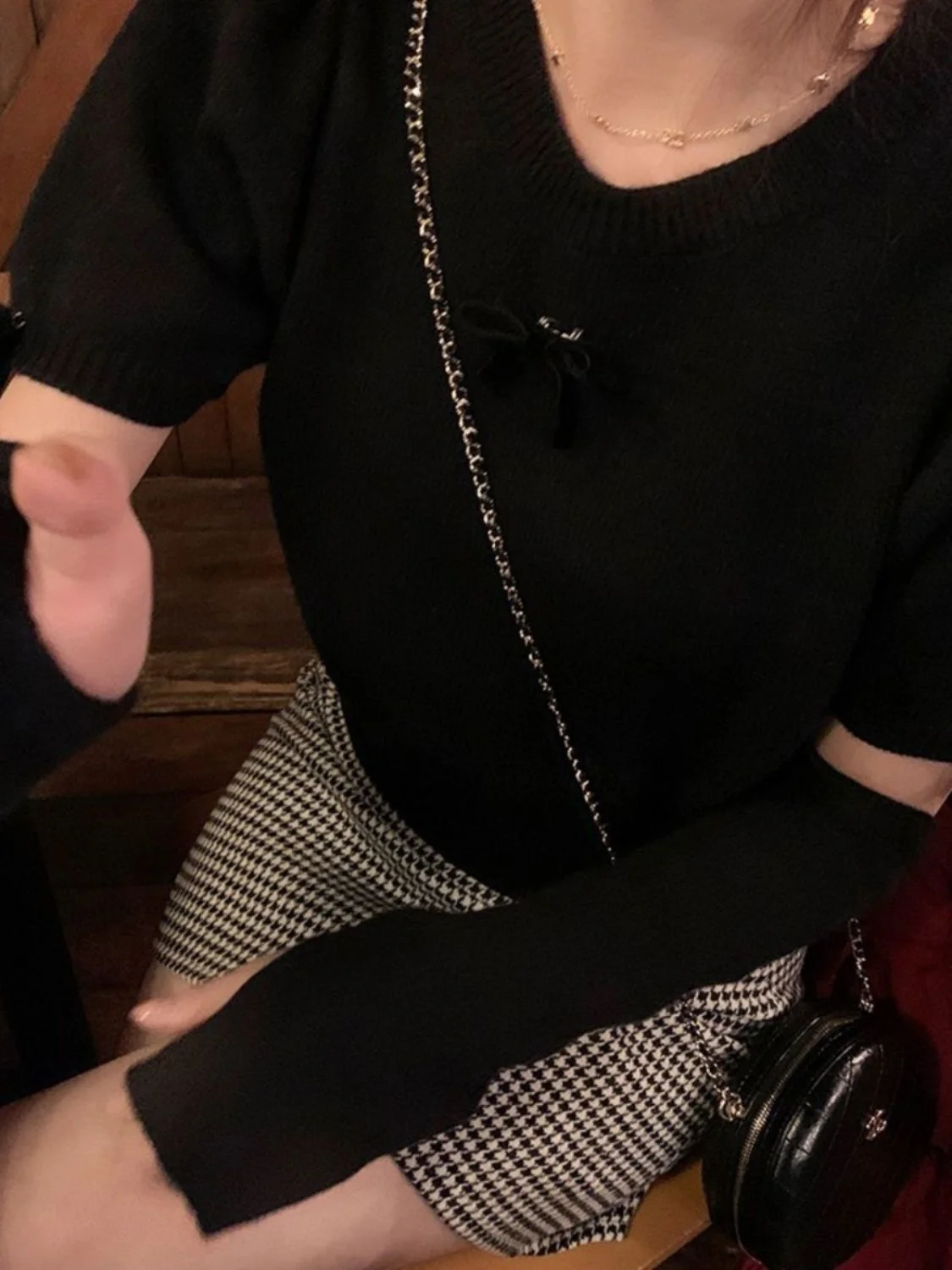 

Detachable Sleeve Knitted Sweater Women Plus Size Tops Pure Woolen High-Grade Slimming Placket Front Tight Knitwears French Girl