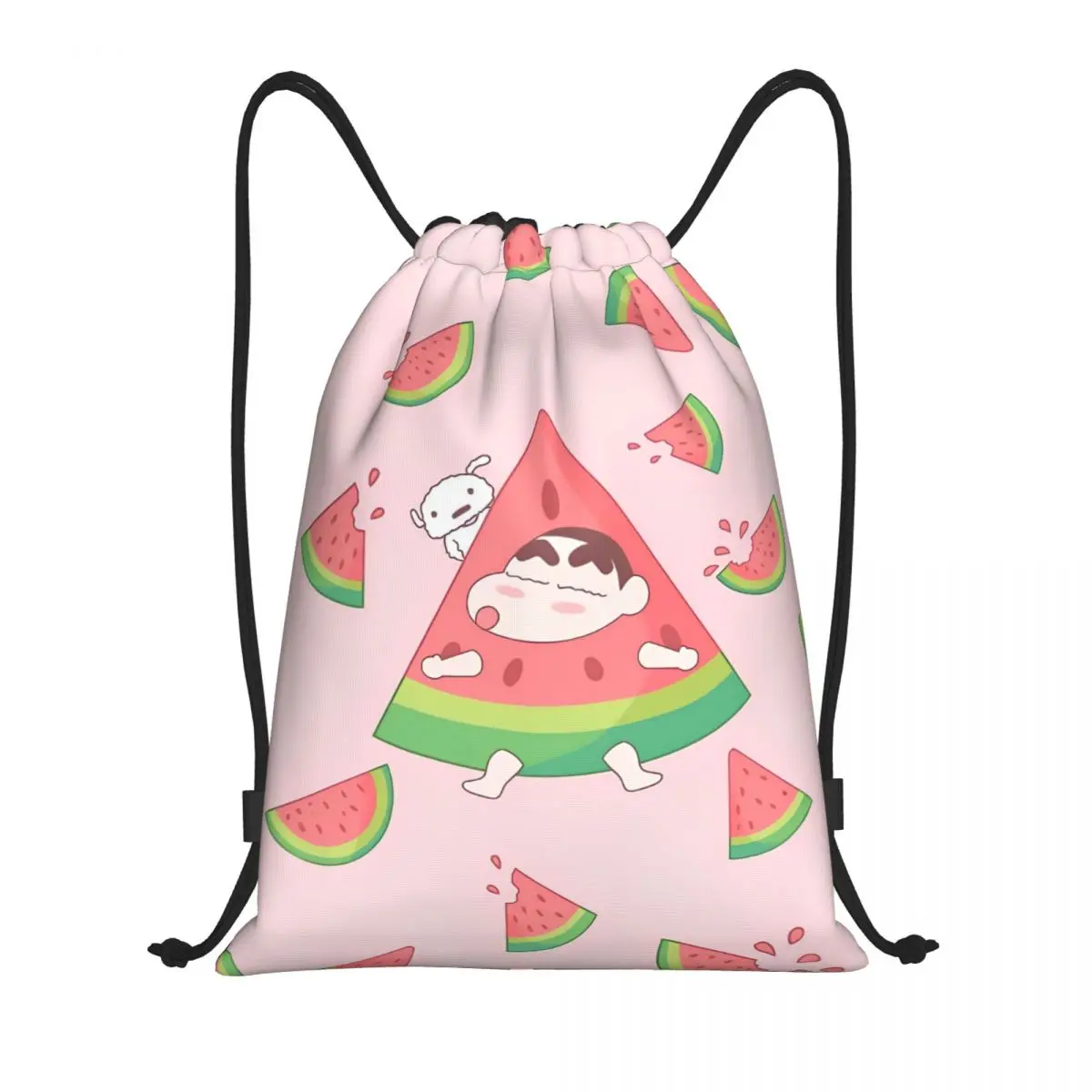 

Crayon-ShinS Cartoon ChanS Anime Drawstring Backpack Sports Gym Bag String Sackpack for Running