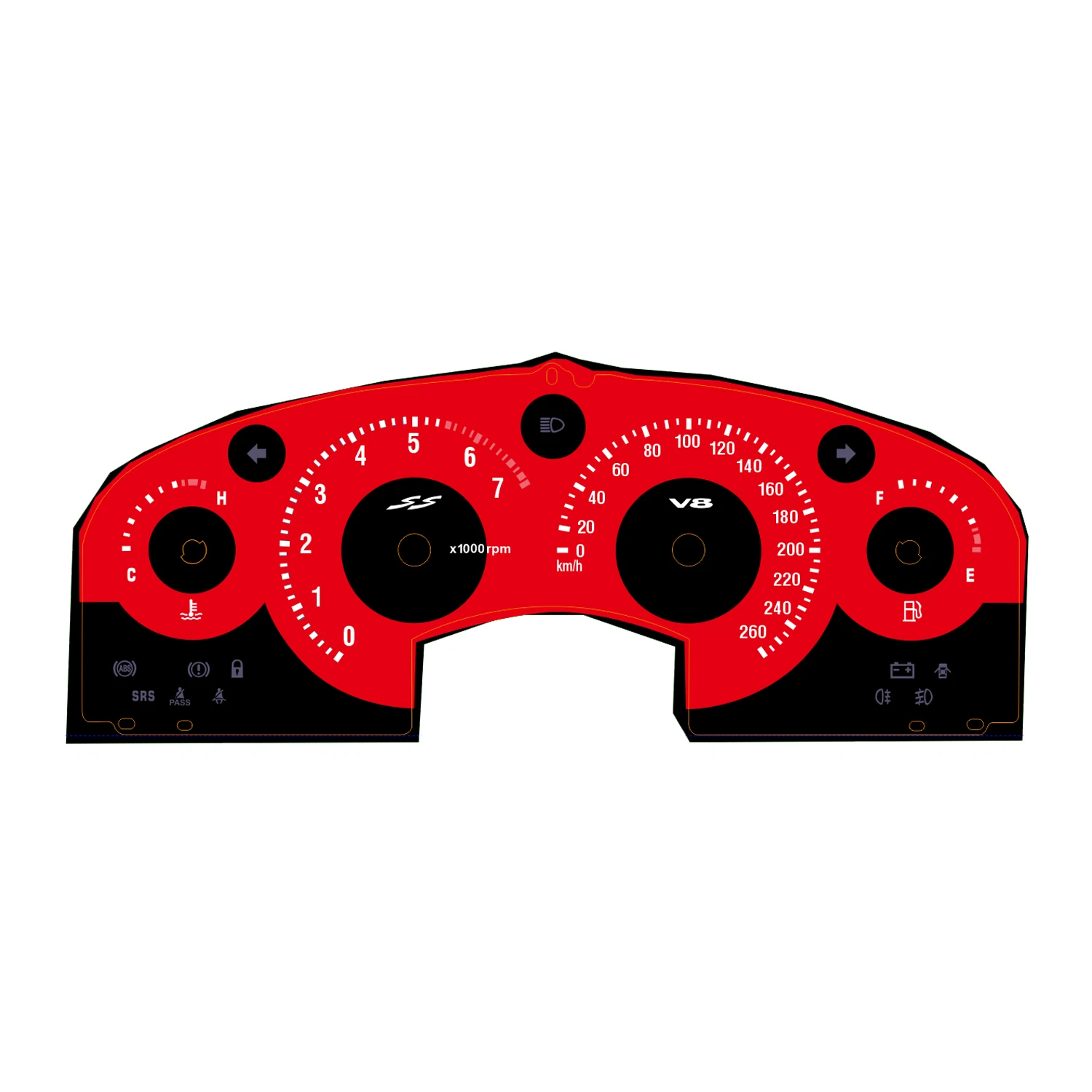 

Instrument Panel Trim Sticker For 09GM Holden Chevrolet SS Dashboard Layer Sticker