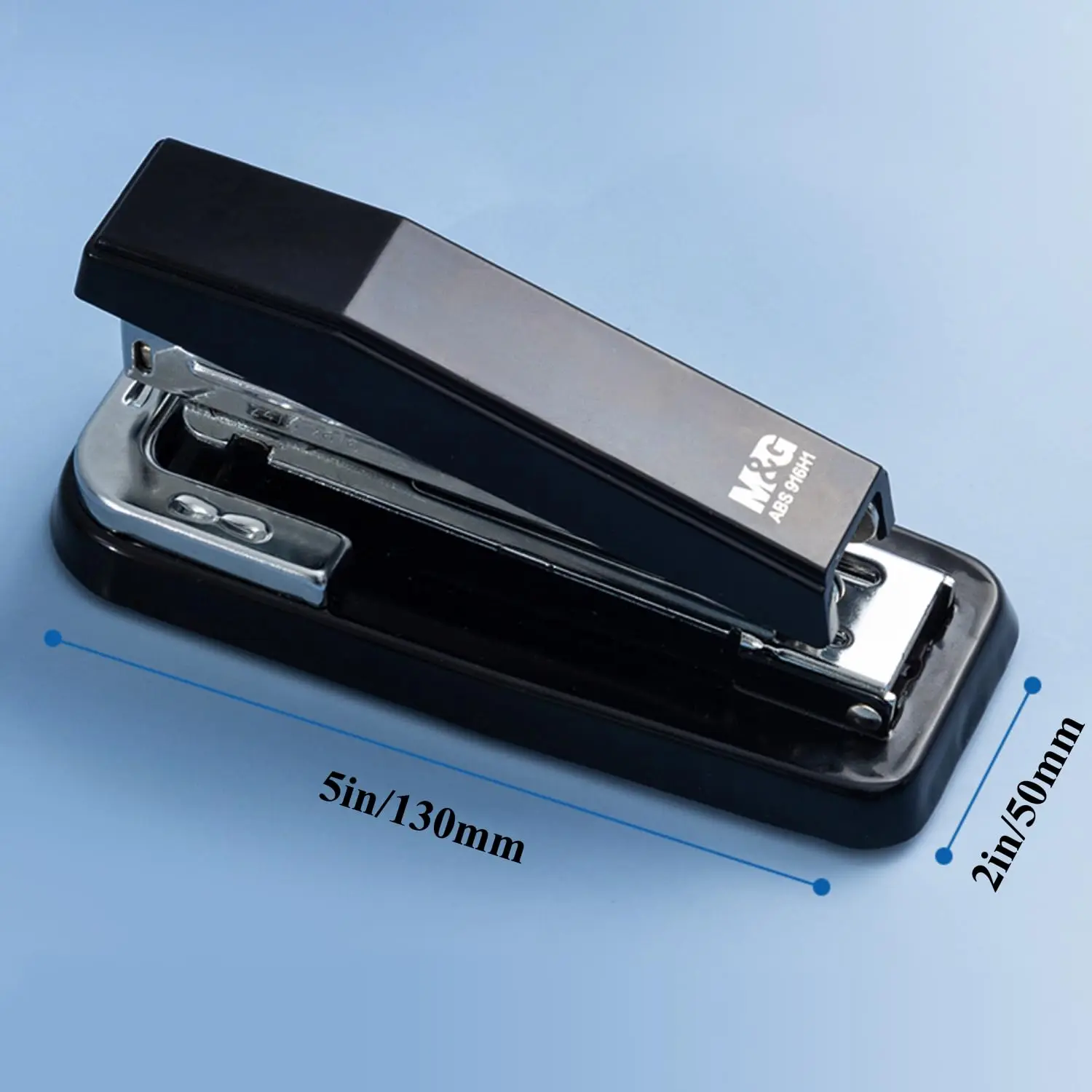 M&G Desktop Stapler Portable Stapler with 25 Sheet Capacity, 360 Rotation Design, Two Binding Modes Black/White/Blue/Green/Pink