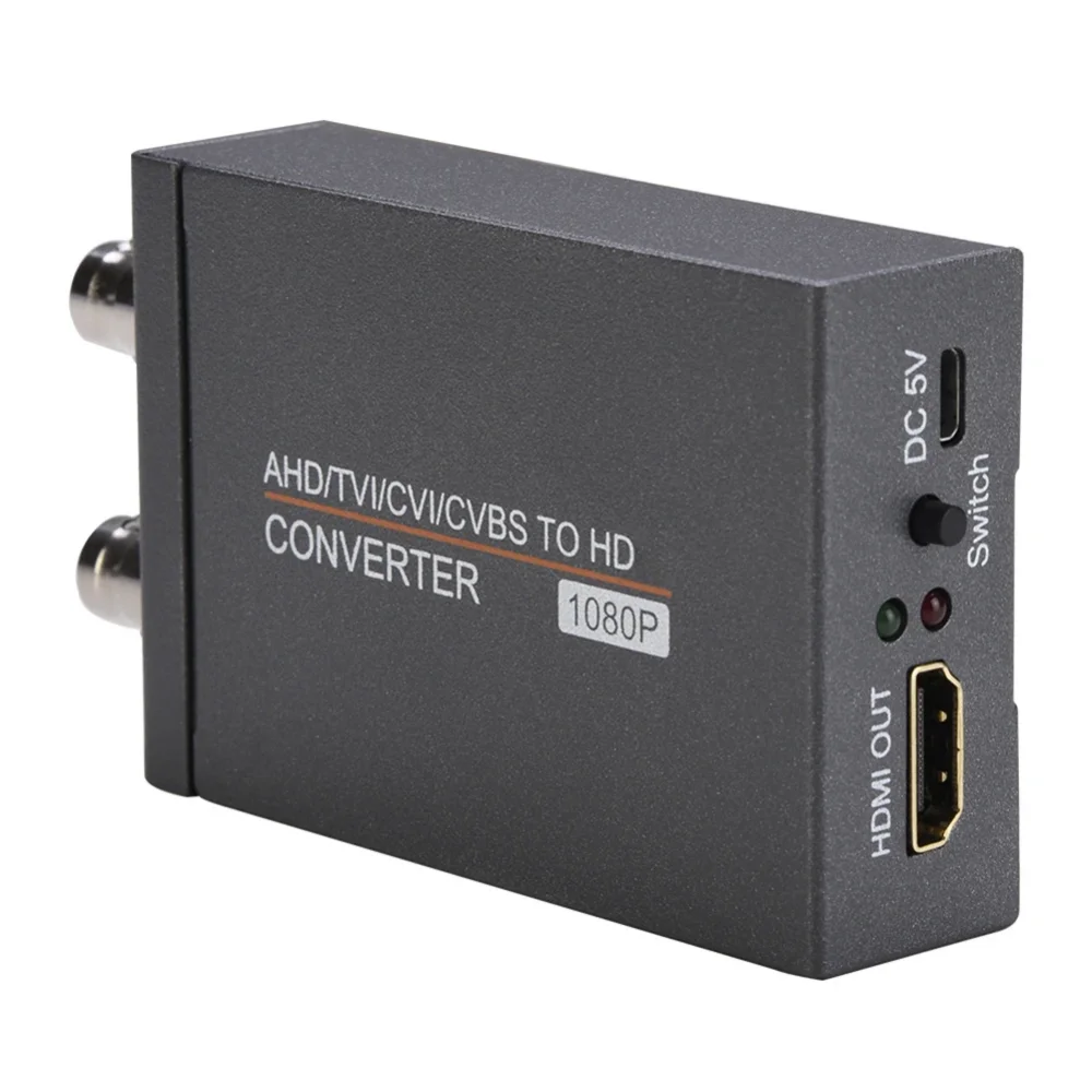 AHD/TVI/CVI/CVBS To HD-Compatible Converter Video Converter Adapter 720P/1080P 60HZ Camera Signal Transformer Full HD