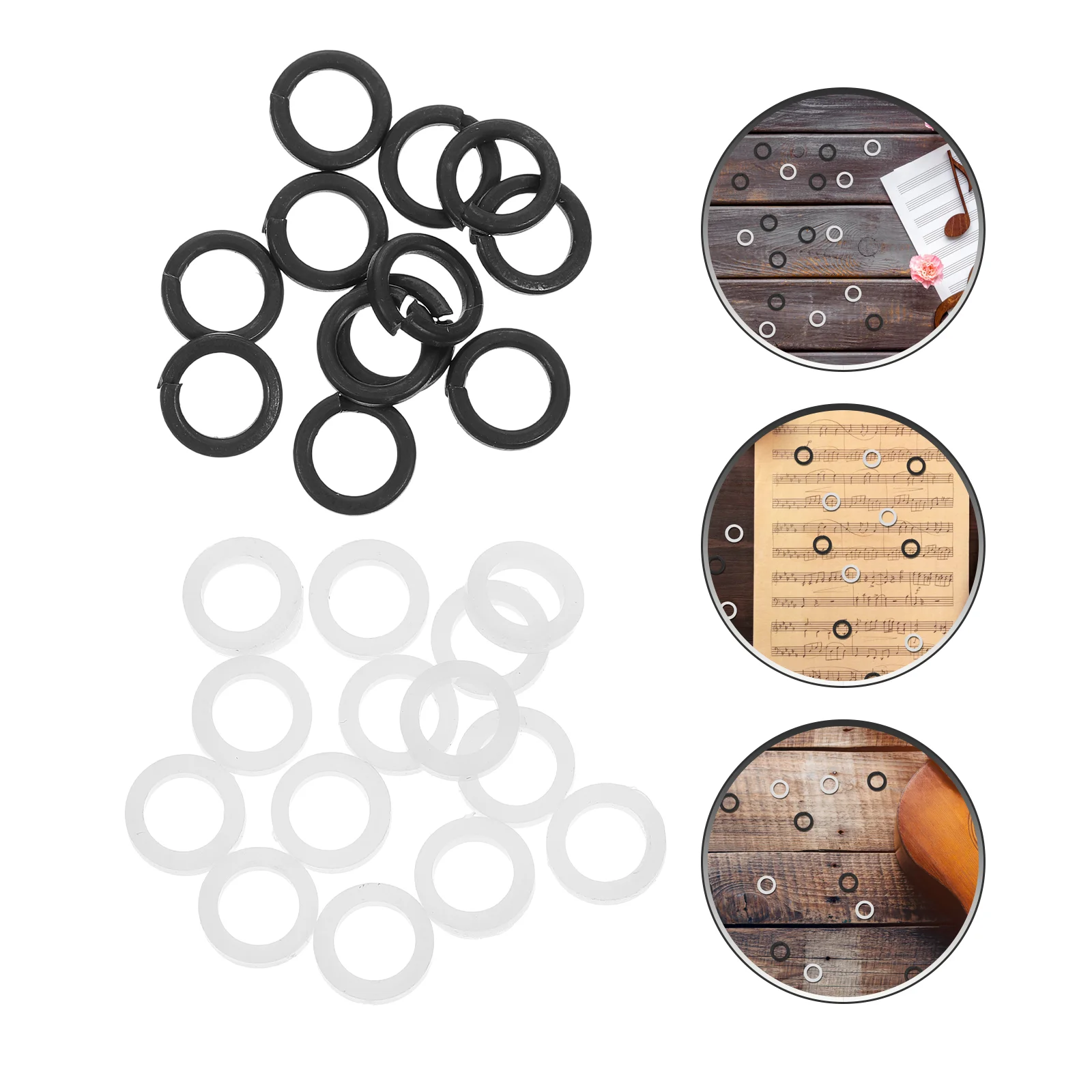 

24 Pcs Guitar Tuner Washer Gaskets for Tuning Pegs Acoustic Electric Guitar Accessories Plastic Metal Spacer Set Easy
