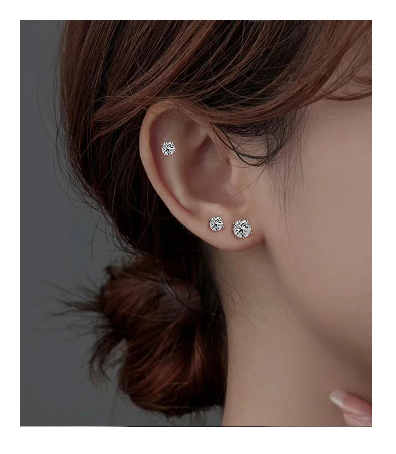 

Новые высококачественные простые серьги-гвоздики из сплава с покрытием из серебра и золота, модные ювелирные изделия, украшения для ушей