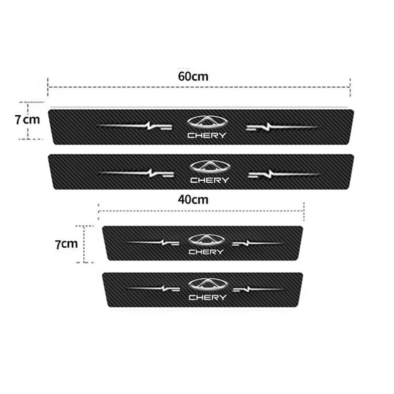 Car Door Threshold Sill Sticker Protective Film for Chery Blossom A1 QQ Tiggo 2 7 8 3X 5X Fulwin A3 A5 Arrizo Amulet Fora Eastar