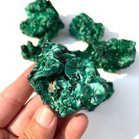 Natural Green Malachite Raw Stone Healing Crystal Mineral Specimen Stone Rough Semi Precious Malachite Gift With Garden Decor