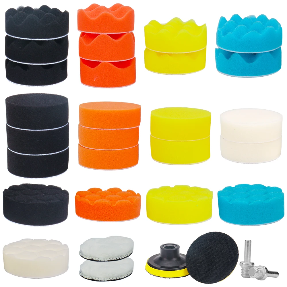 1/2/3 zoll Schwamm Auto Polierer Wachsen Pads Polieren Kit für Boot Auto Polieren Puffer Bohrer Rad polierer Entfernt kratzer