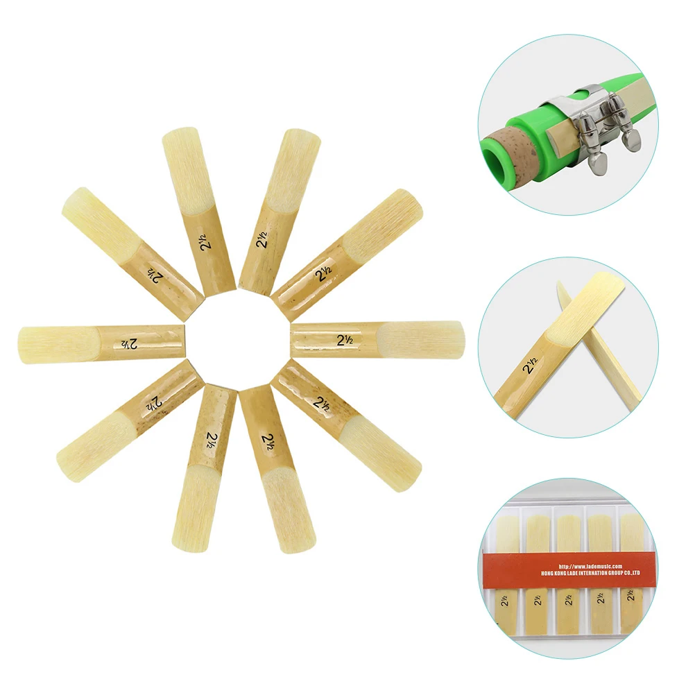 

10 Pcs Clarinet Reeds Sax Parts Supply Saxophone Playing Tool Supplies Compact Accessories