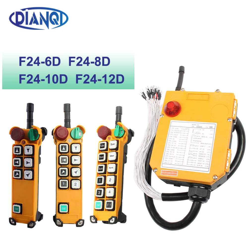 

F24-6D 8D 10D 12D Double speed Industrial Wireless Radio remote controller switch control Hoist Crane Control Lift Crane