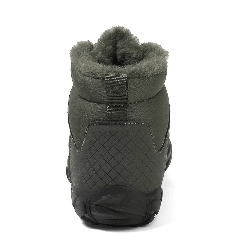 Winter Men's And Women's Five-finger Outdoor Cotton Shoes High-top Snow Boots Waterproof Warm Couple Cotton Shoes