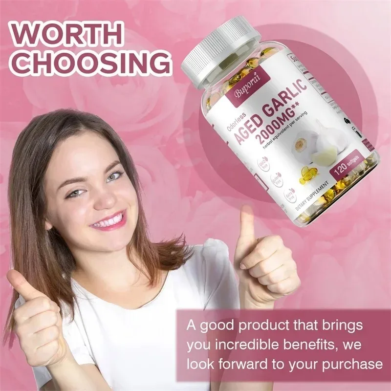 Odorless Aged Garlic - Cleansing, Antioxidant,Balances Cholesterol, Improved Blood Circulation, Supports Heart and Immune Health