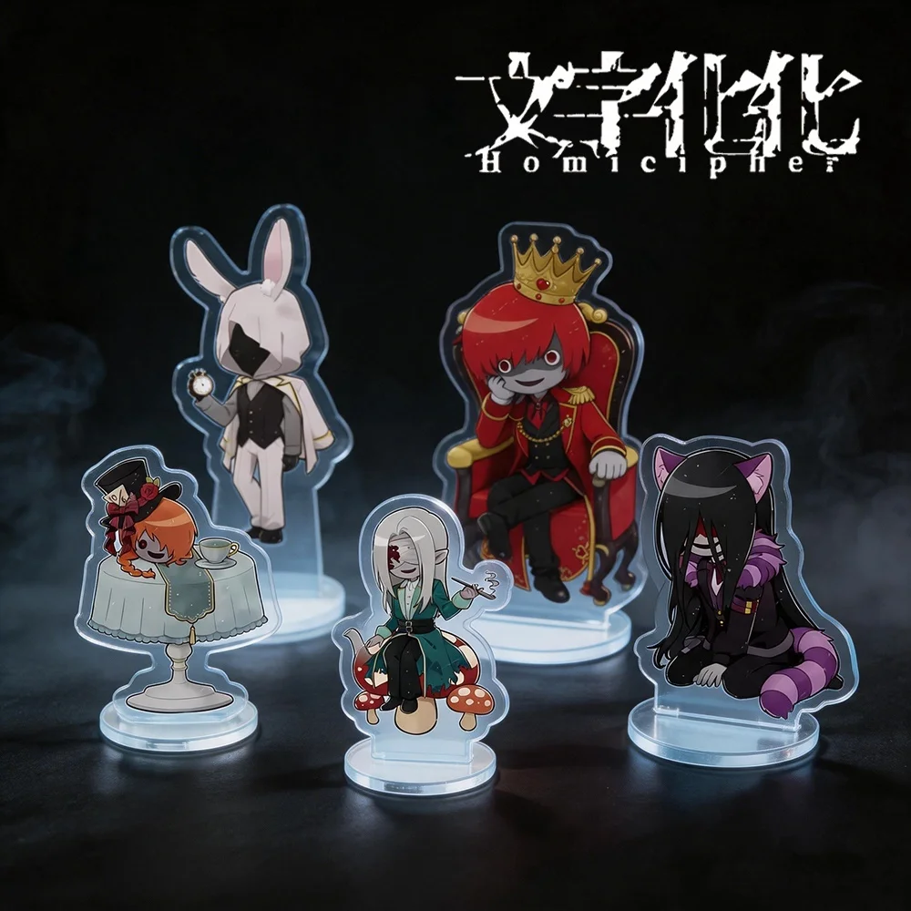 Homicipher Scarletella Acrylic Standee Keychain, Alice in Wonderland Theme Q Version Character Desk Decor, Cartoon Figure