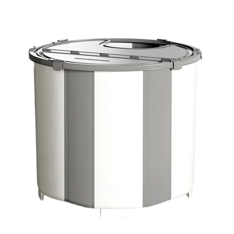 دلو حمام القدم، حاوية مستديرة كبيرة، حوض استحمام محمول، سبا منزلي، قابل للطي، حقيبة مريحة، دلاء سباحة قابلة للطي من تينا #1