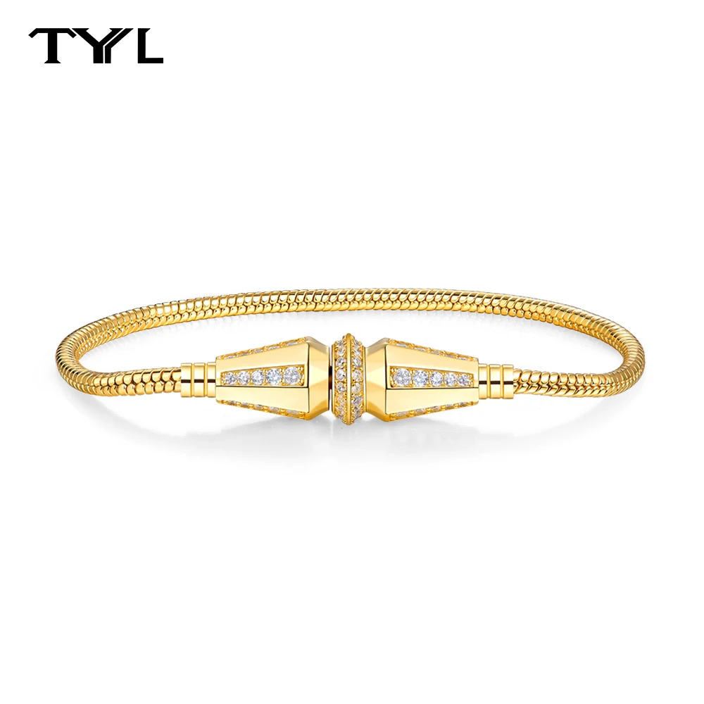 

TYYL Mens Jewelry For Women Lock Bracelet Rose Gold Party Wedding Bangles Cute Unisex Design Men Charm Bracelets Silver Chains