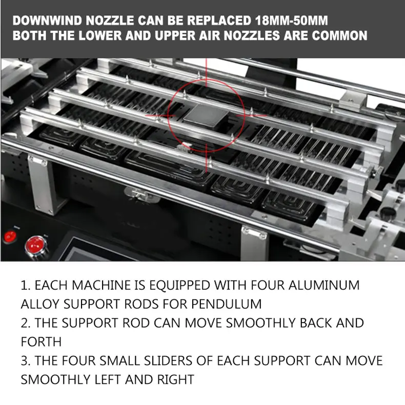 BGA Rework Solder Station T6 three temperature zone welding station motherboard repair Soldering Machine 220V