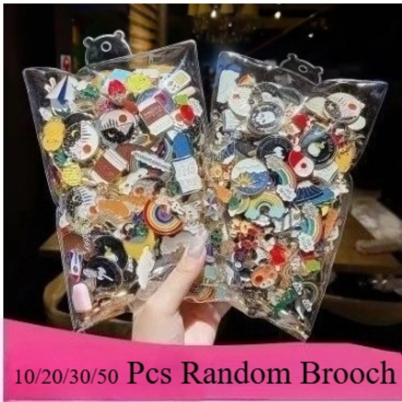 

10/20/30/50 шт. эмалированные значки, булавки, случайная смесь, оптовая продажа, броши с героями мультфильмов в стиле аниме, металлические булавки с животными на рюкзаке, аксессуары для одежды