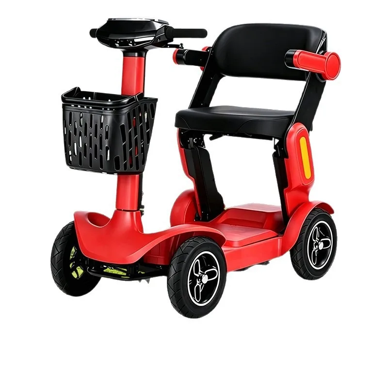 Elderly electric four-wheeler light folding car Elderly disabled scooter
