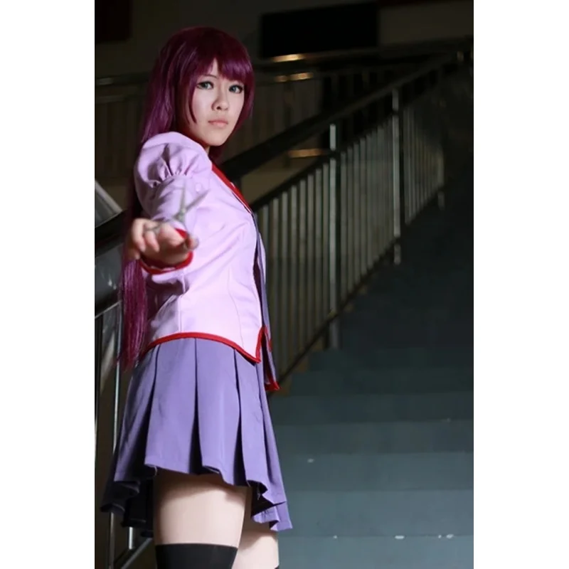 

Bakemonogatari Senjougahara Hitagi cosplay costume custom made