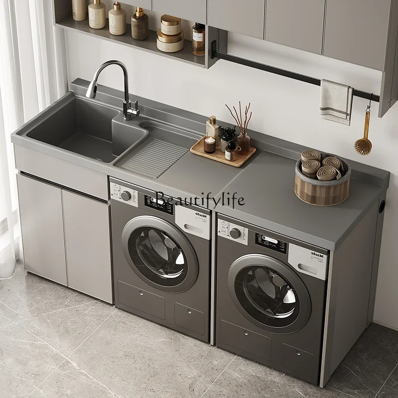 FG40*Space aluminum double washing machine integrated cabinet