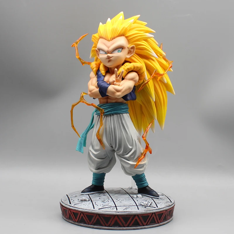 

26cm Dragon Ball Gotenks Super Saiyan 3 Anime Action Figure Model Statue Boys Collection Desktop Decoration Ornament Toys Gifts