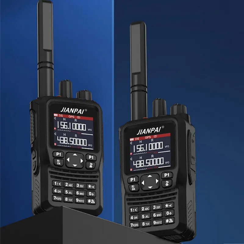 JIANPAI 8800 Plus 10W 5800mAh Walkie Talkie 16 Channel Dual Band GPS Positioning Type-C Charging Waterproof Two Way Radio