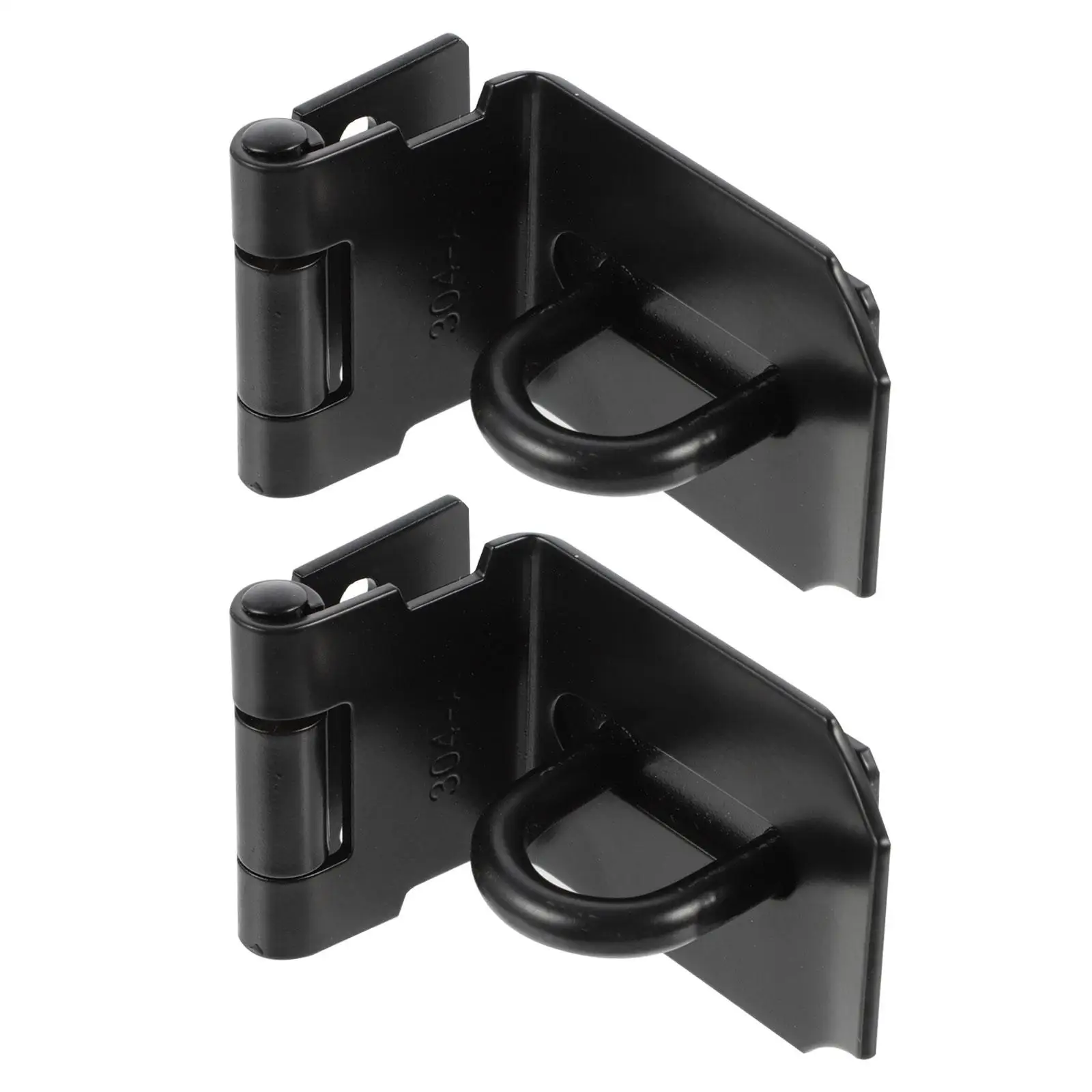 

2pcs Black 3 Inch Right Angle Door Knob Lock Security Cabinet Latch Padlock Durable Stainless Steel Garage Hardware Furniture