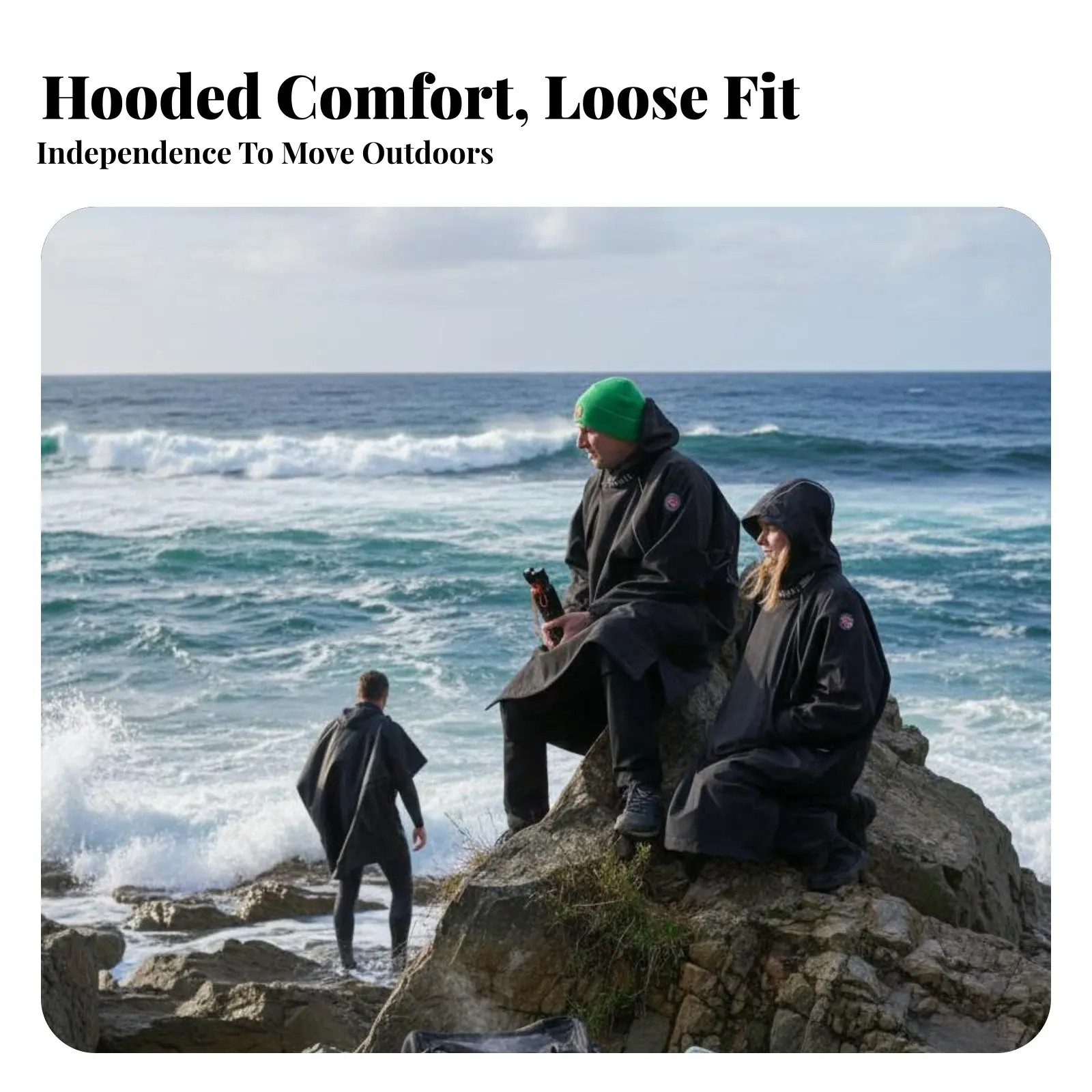 

Пончо для дайвинга, водонепроницаемая утолщенная защитная куртка для активного отдыха, ветрозащитная термокуртка с капюшоном, унисекс, дышащая ткань