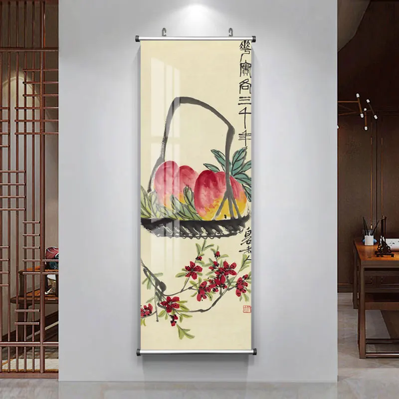 Zen Abstract Traditional Chinese Style Qi Baishi Wall Art Canvas Painting Poster Picture Print For Office Living Room Home Décor