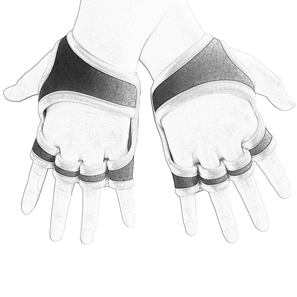

Non Slip Workout Gloves for Gym Weight Lifting Fingerless Fitness Gloves with Compression Wrist Strap Sweat Wicking Palm