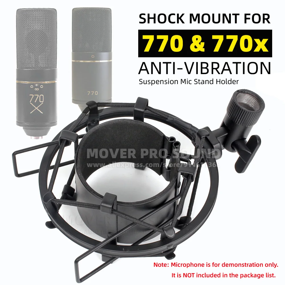 Snapvox compatível com mxl 770 770x x microfone montagem de choque aranha anti vibração suporte mike microfone suporte à prova de choque montagem