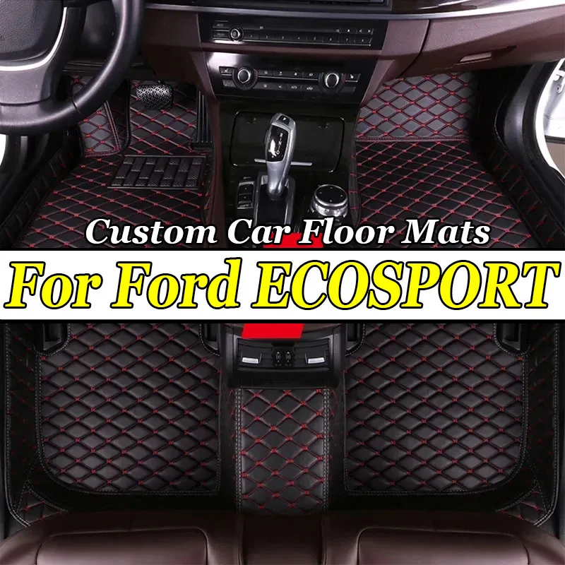 Custom 3D Full Coverage Car Floor Mats for Ford ECOSPORT 2018-2020 ESCORT 2021-2023 Equator Sport 2023 Interior Accessories