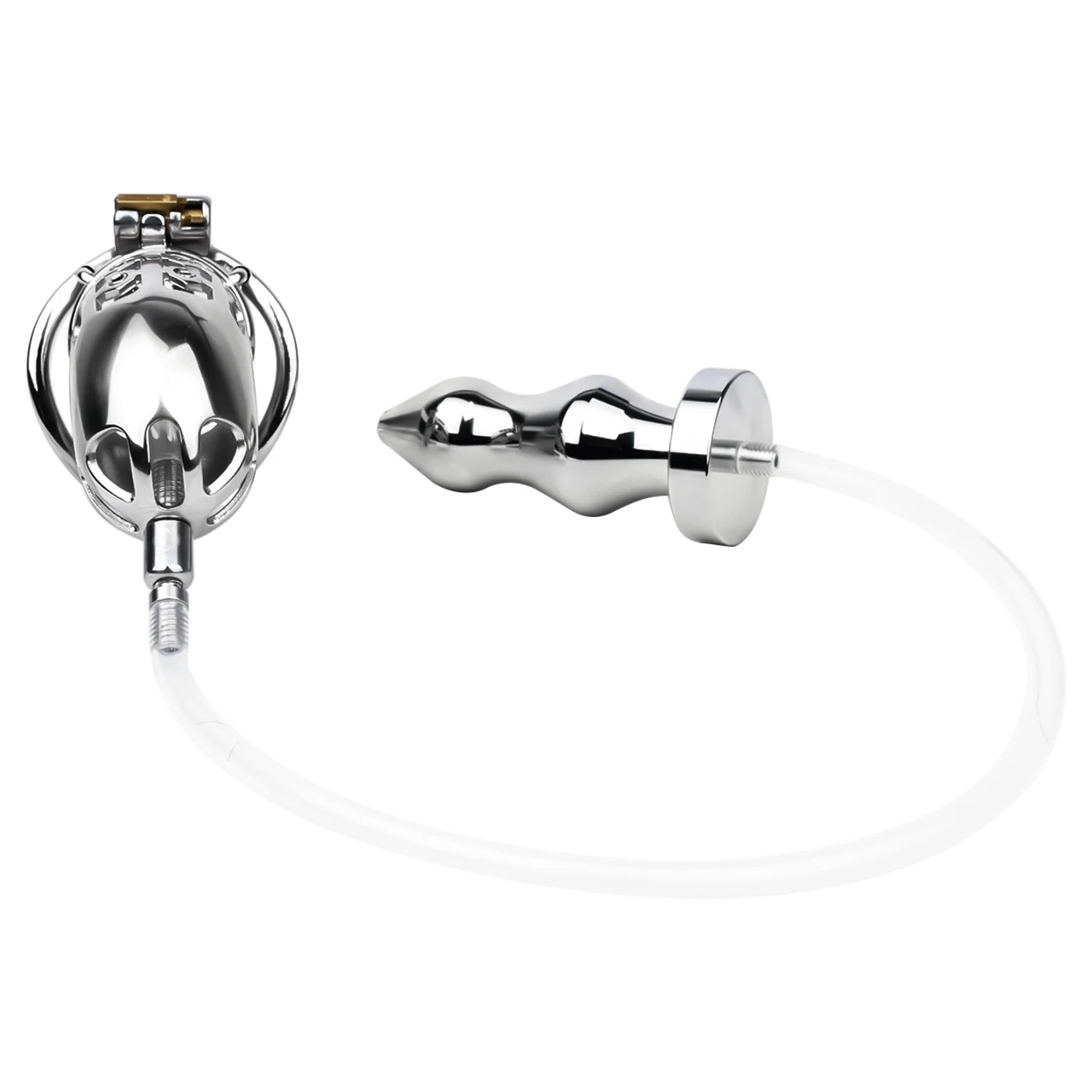 QKKQ Cage de chasteté masculine en métal avec Plug Anal cathéter urétral anneau de pénis serrure de bite jouets sexuels BDSM pour hommes Sissy outils adultes Sexy
