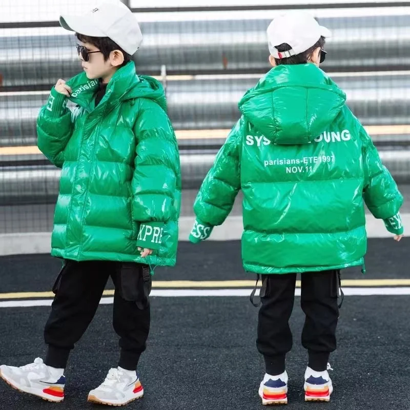 Boys Cotton Jacket Winter 2024 New Fashion Trend Children\'s Down Cotton Jacket Children\'s Thick Cotton Jacket Outerwear Clothing