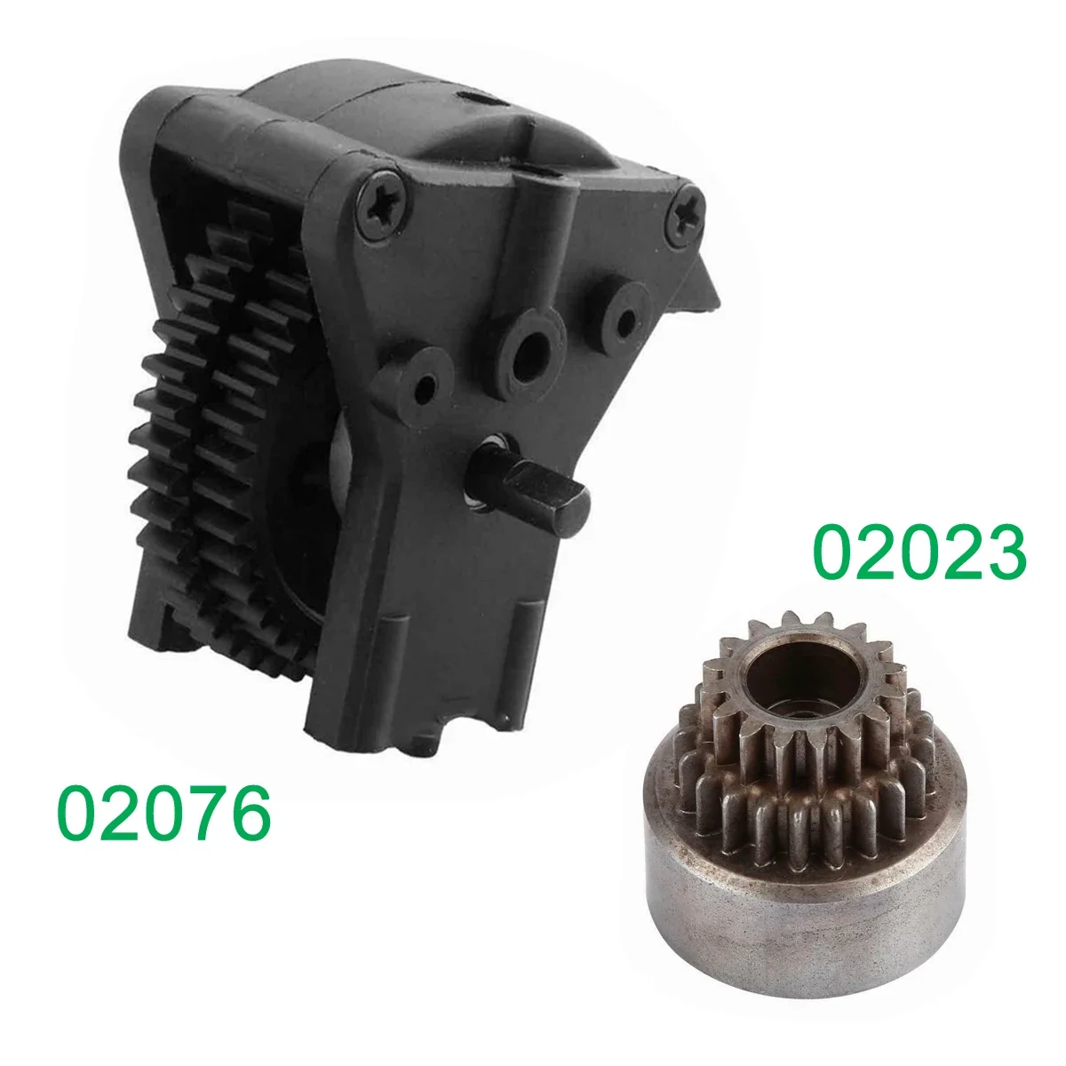 HSP 02023 Clutch Bell Double Gears 02076 Two Speed Transmission for 1/10 HSP 94102 94122 Nitro Powered On Road RC Drift Car