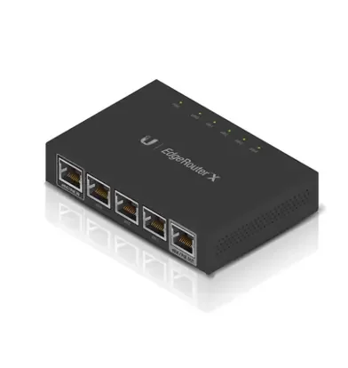 UBNT ER-X Home Office Mini Router a corrente debole a 5 porte Accesso a banda larga in fibra Alimentatore PoE Router cablato Gigabit