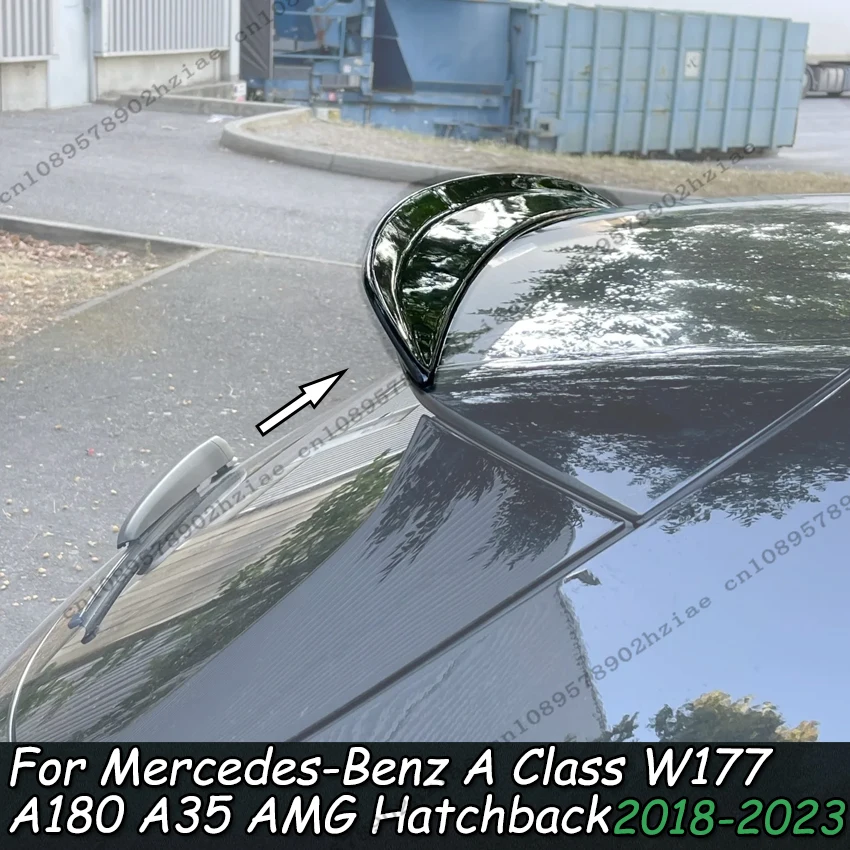 

Rear Trunk Spoiler For Mercedes-Benz A Class W177 A180 A200 A220 A35 AMG Hatchback 2018-2023 ABS Black Rear Spoiler Tuning Wing