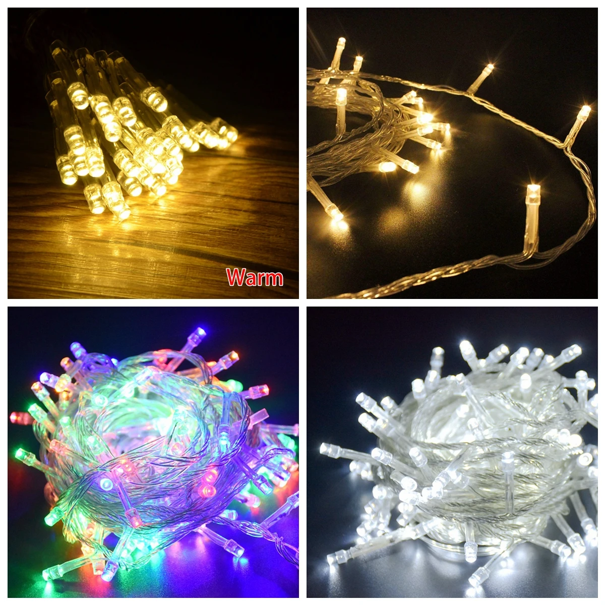 Guirlande lumineuse LED, guirlande lumineuse de Noël de 3 m/6 m, lumières décoratives de boîte de piles AA, anniversaire, fête, chambre à coucher, lumières de Noël
