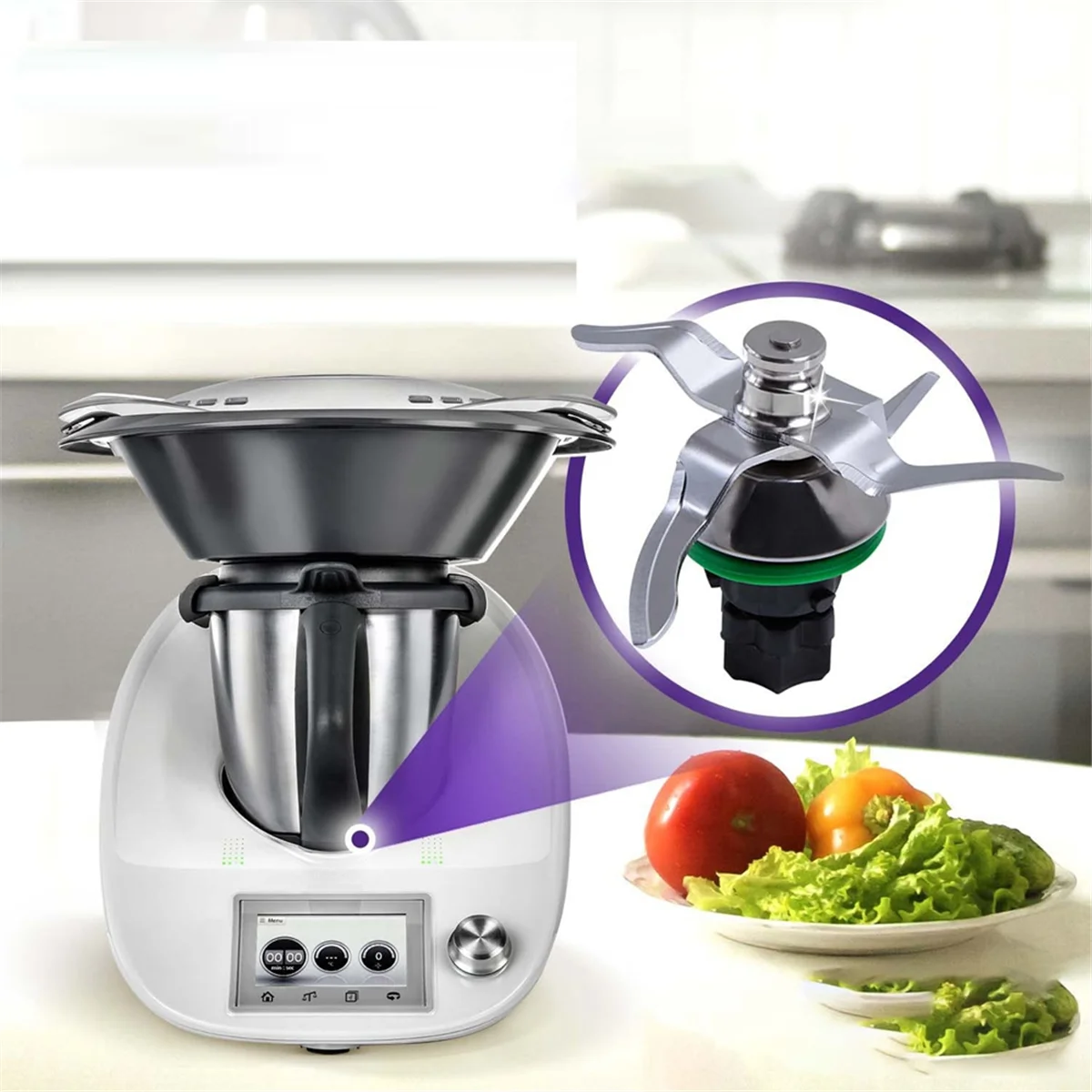 شفرة خلط سكين بديلة لمعالج الطعام Thermomix و TM5 و TM6