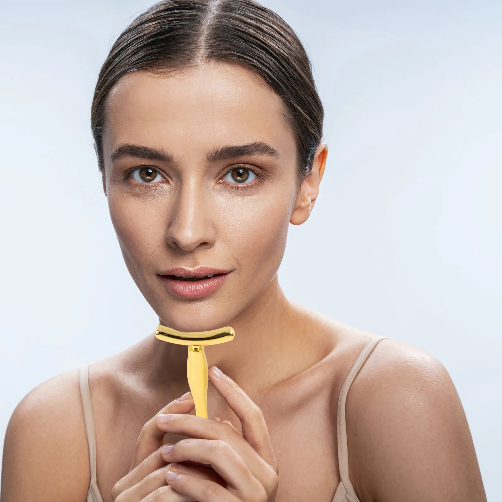 

3 Pcs Face Massager Tool Eye Cream Stick Scoop Spoon Golden Makeup Tools