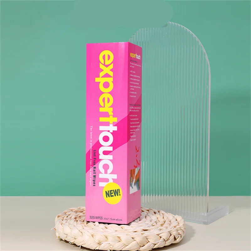 325pcs/box Disposable Nail Polish Remover Cotton Pads Lint Free Nail Wipes For Gel Glue Makeup Manicure Cleaning Tool Paper