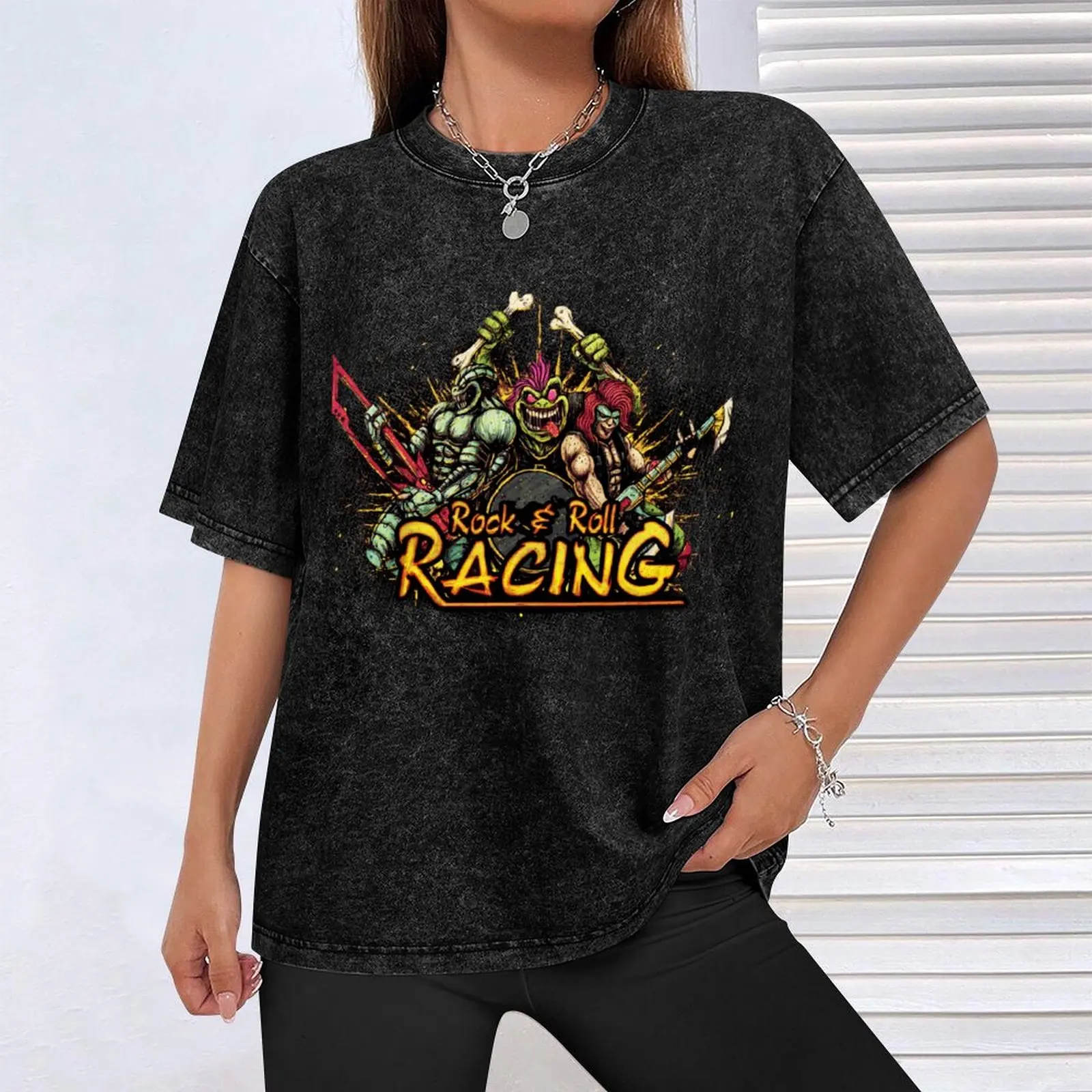Rock n' Roll Racing T-Shirt customizeds tops new edition men clothing
